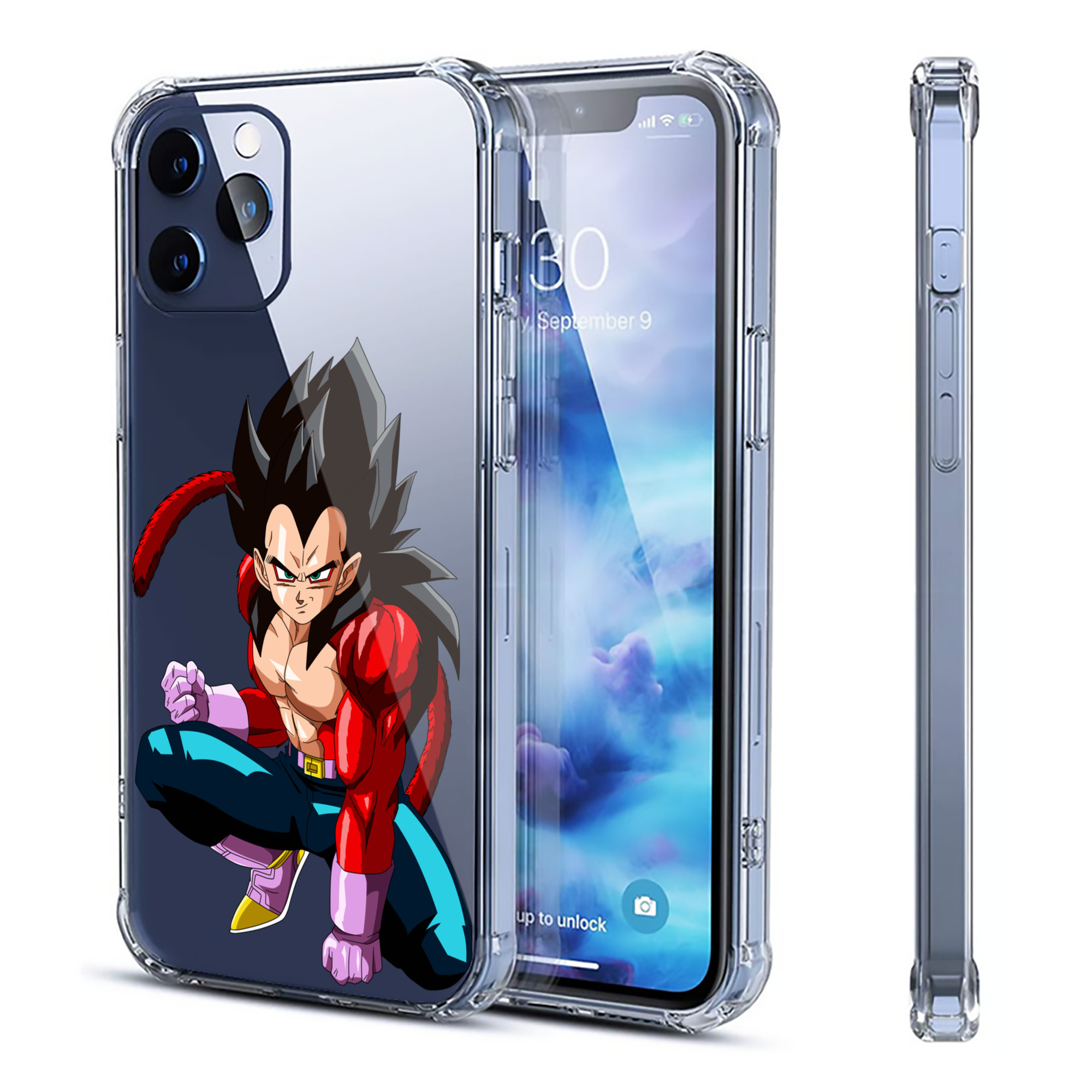 （画像用） ドラゴンボール ベジータ四世（Bejīta Yonsei）DRAGON BALL Vegeta IV 【iPhone 12シリーズ対応】透明スマホケース（クリアソフトケース）
